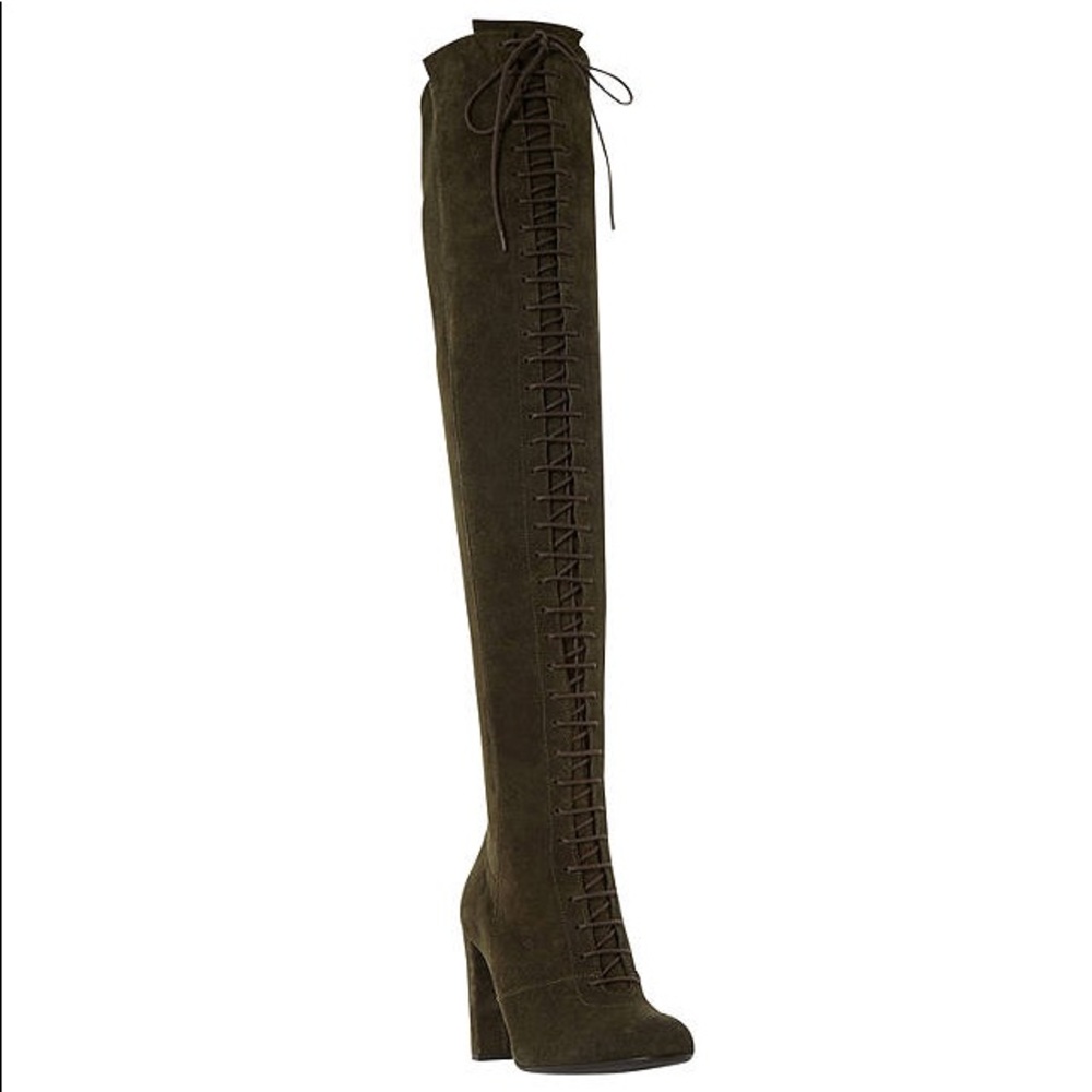Dune London lace up OTK boots